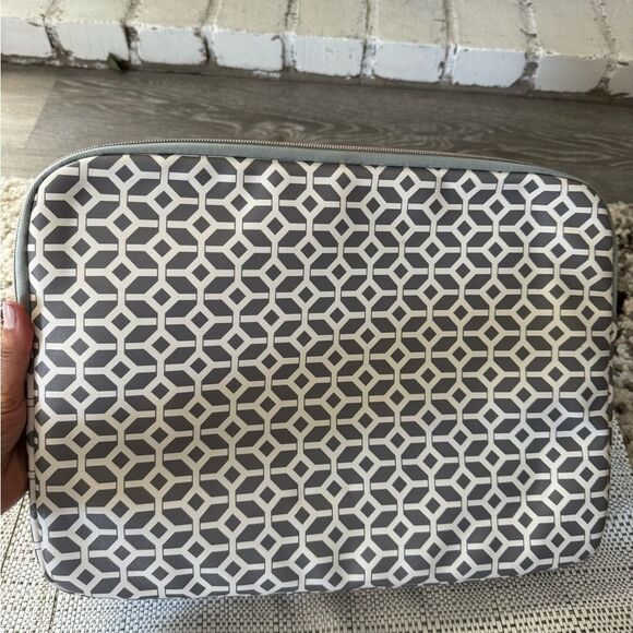 Targus laptop computer sleeve case 15x11 white grey padded zipper pocket - Picture 5 of 9